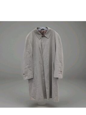 Tom James Overcoat Mens 48R Beige Loro Piana Storm System Wool Rain Wind Trench